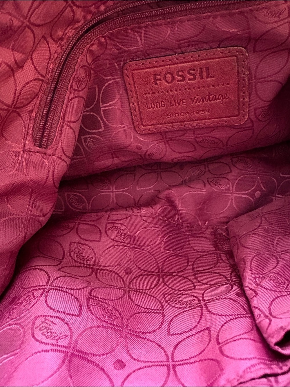 Vintage Long Live  Red Leather Shoulder Bag - Picture 13 of 14